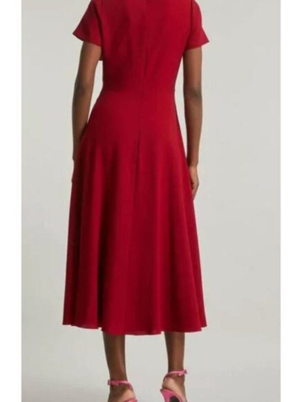 ROKSANDA Luna Midi Dress in Liberty Red Size UK 14 US 10 - Picture 2 of 9